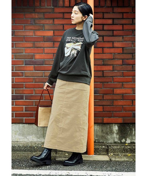 ＴＨＲＥＥ ＦＩＦＴＹ ＳＴＡＮＤＡＲＤ Ｓａｔｕｒｄａｙ Ｅｖｅｎｉｎｇ Ｐｏｓｔ ヴィンテージライクプリントトレーナー（スウェット）｜THREE FIFTY STANDARD（スリーフィフティースタンダード）