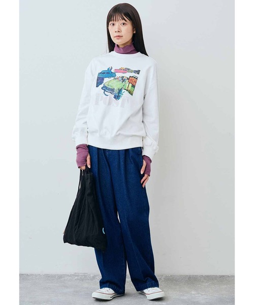 ＴＨＲＥＥ ＦＩＦＴＹ ＳＴＡＮＤＡＲＤ Ｓａｔｕｒｄａｙ Ｅｖｅｎｉｎｇ Ｐｏｓｔ ヴィンテージライクプリントトレーナー（スウェット）｜THREE FIFTY STANDARD（スリーフィフティースタンダード）