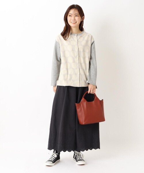 one'sterrace(ワンズテラス)の「Legato Largo レトロシボ2WAYトート(トートバッグ・レディース・ベージュ系9/ブラック系8/ダークブラウン系8・99)」の16枚目の写真