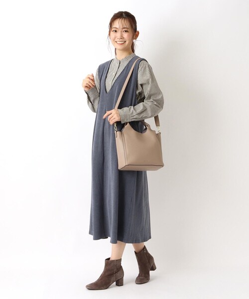 one'sterrace(ワンズテラス)の「Legato Largo レトロシボ2WAYトート(トートバッグ・レディース・ベージュ系9/ブラック系8/ダークブラウン系8・99)」の19枚目の写真