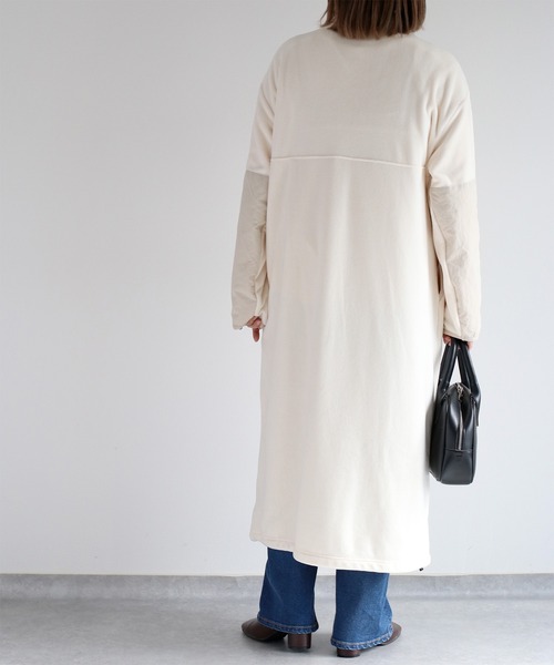 cepo(セポ)の「フリースハーフジップワンピース(ワンピース・レディース・オフホワイト/チャコール・FREE)」の6枚目の写真