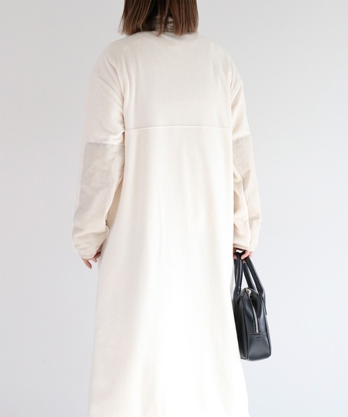 cepo(セポ)の「フリースハーフジップワンピース(ワンピース・レディース・オフホワイト/チャコール・FREE)」の10枚目の写真