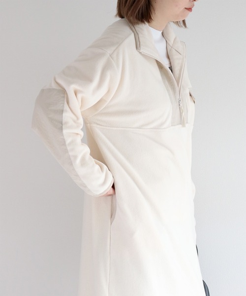 cepo(セポ)の「フリースハーフジップワンピース(ワンピース・レディース・オフホワイト/チャコール・FREE)」の14枚目の写真