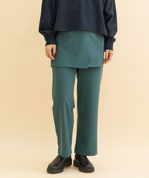 POU DOU DOU(プードゥドゥ)の「ラップスカート付きパンツ(その他パンツ・レディース・ネイビー/ターコイズブルー/ダークグレー・M)」の3枚目の写真