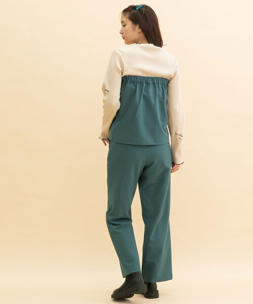 POU DOU DOU(プードゥドゥ)の「ラップスカート付きパンツ(その他パンツ・レディース・ネイビー/ターコイズブルー/ダークグレー・M)」の6枚目の写真