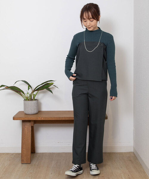 POU DOU DOU(プードゥドゥ)の「ラップスカート付きパンツ(その他パンツ・レディース・ネイビー/ターコイズブルー/ダークグレー・M)」の10枚目の写真