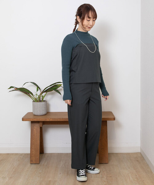 POU DOU DOU(プードゥドゥ)の「ラップスカート付きパンツ(その他パンツ・レディース・ネイビー/ターコイズブルー/ダークグレー・M)」の12枚目の写真