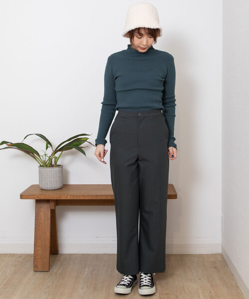 POU DOU DOU(プードゥドゥ)の「ラップスカート付きパンツ(その他パンツ・レディース・ネイビー/ターコイズブルー/ダークグレー・M)」の19枚目の写真