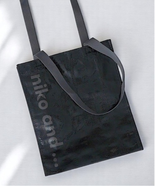 niko and...（ニコアンド）の「オリジナルニコロゴワリフトートバッグ（トートバッグ・レディース・ブラック/イエロー/ホワイト・0）」の3枚目の写真