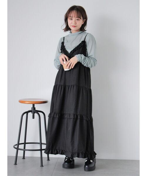 ehka sopo（エヘカソポ）の「シアーハイネックカットソー（Tシャツ/カットソー・レディース・ブラック/オフホワイト/ミント/グレー・F）」の7枚目の写真