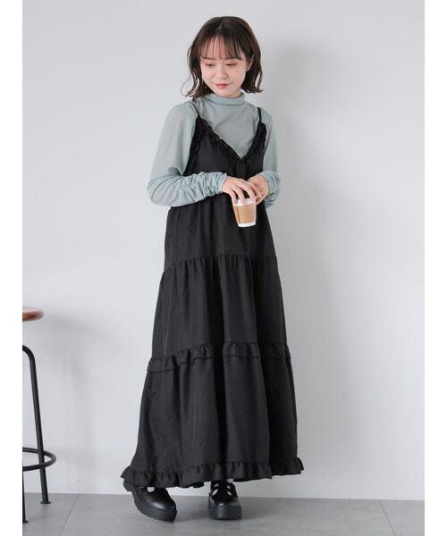 ehka sopo（エヘカソポ）の「シアーハイネックカットソー（Tシャツ/カットソー・レディース・ブラック/オフホワイト/ミント/グレー・F）」の8枚目の写真