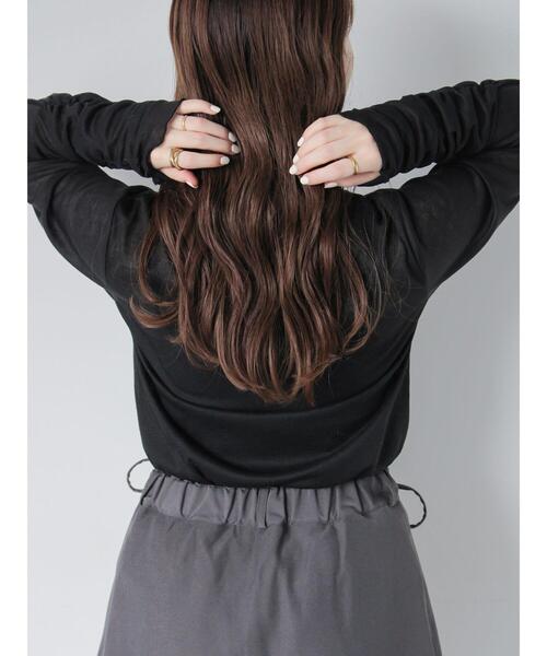 ehka sopo（エヘカソポ）の「シアーハイネックカットソー（Tシャツ/カットソー・レディース・ブラック/オフホワイト/ミント/グレー・F）」の15枚目の写真