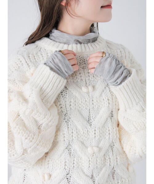 ehka sopo（エヘカソポ）の「シアーハイネックカットソー（Tシャツ/カットソー・レディース・ブラック/オフホワイト/ミント/グレー・F）」の19枚目の写真