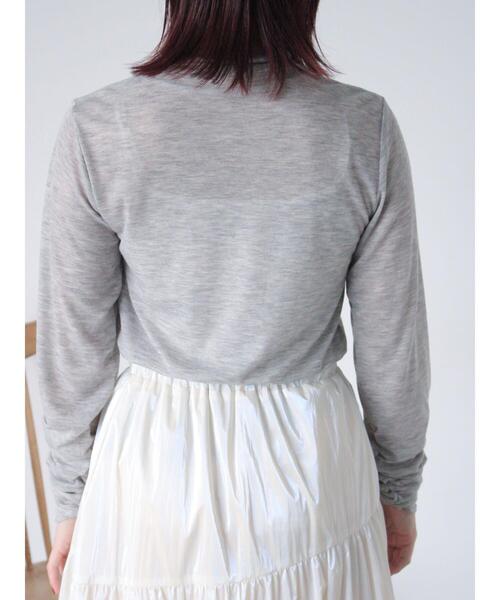 ehka sopo（エヘカソポ）の「シアーハイネックカットソー（Tシャツ/カットソー・レディース・ブラック/オフホワイト/ミント/グレー・F）」の21枚目の写真