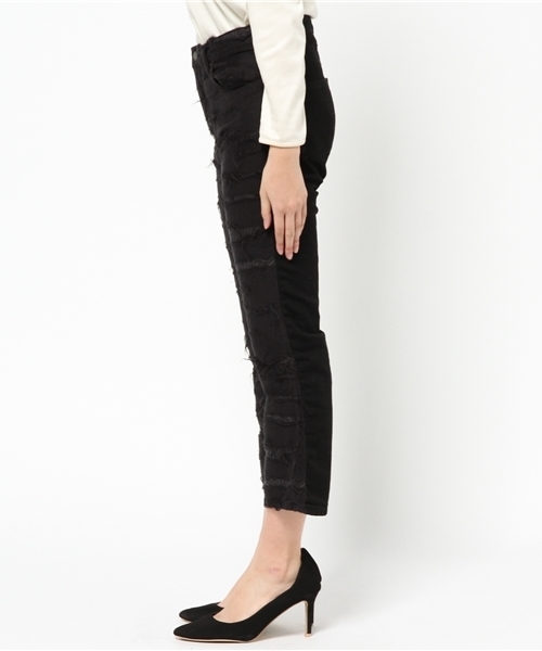 MIHARAYASUHIRO（ミハラヤスヒロ）の「【miharayasuhiro】クラッシュデニム 42032149（デニムパンツ・レディース・ブラック/ホワイト・36）」の4枚目の写真