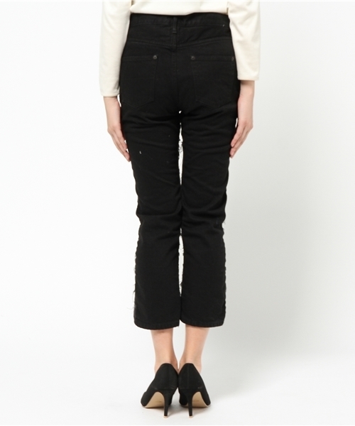 MIHARAYASUHIRO（ミハラヤスヒロ）の「【miharayasuhiro】クラッシュデニム 42032149（デニムパンツ・レディース・ブラック/ホワイト・36）」の5枚目の写真