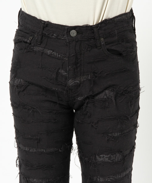 MIHARAYASUHIRO（ミハラヤスヒロ）の「【miharayasuhiro】クラッシュデニム 42032149（デニムパンツ・レディース・ブラック/ホワイト・36）」の6枚目の写真