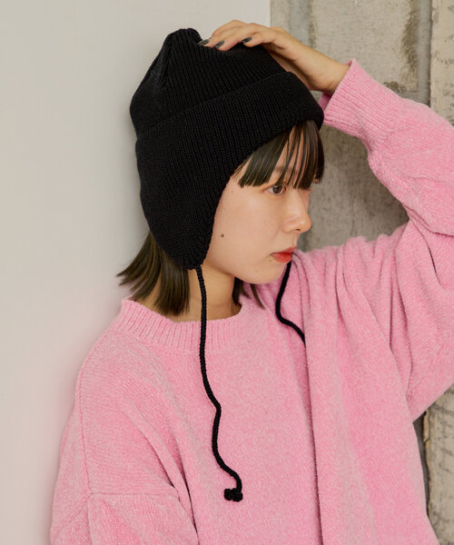 WHIMSIC(ウィムジック)の「【WHIMSIC】イヤーニットキャップ(ニットキャップ/ビーニー・レディース・ブラウン/ブラック/チャコールグレー・FREE)」の8枚目の写真