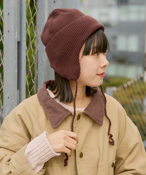 WHIMSIC(ウィムジック)の「【WHIMSIC】イヤーニットキャップ(ニットキャップ/ビーニー・レディース・ブラウン/ブラック/チャコールグレー・FREE)」の20枚目の写真