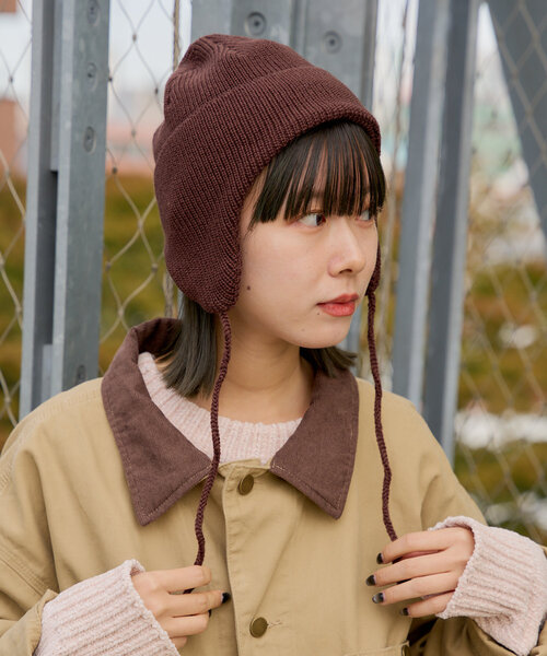 WHIMSIC(ウィムジック)の「【WHIMSIC】イヤーニットキャップ(ニットキャップ/ビーニー・レディース・ブラウン/ブラック/チャコールグレー・FREE)」の21枚目の写真