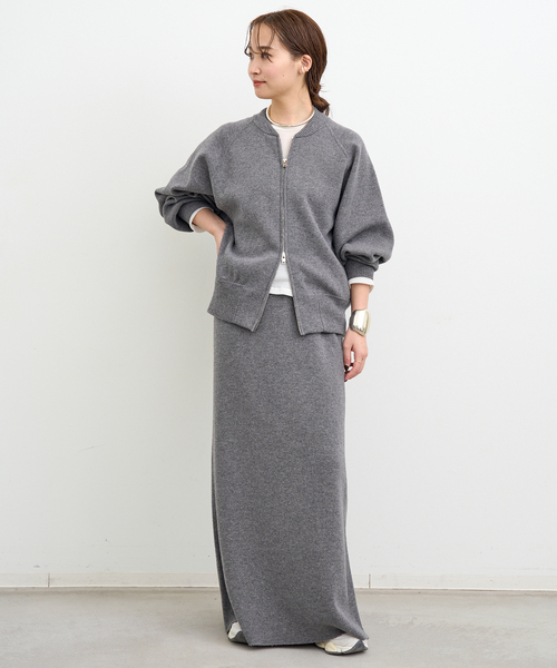 CINOH（チノ）の「【CINOH/チノ 】KNIT MAXI SKIRT（スカート・レディース・ブラック/チャコールグレー・36/38）」の22枚目の写真