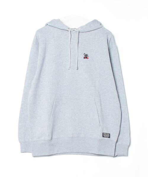 DOUBLE STEAL(ダブルスティール)の「cards embroidery 裏パイルパーカー(スウェット・メンズ・ブラック/グレー/カーキ・LARGE/X-LARGE)」の5枚目の写真