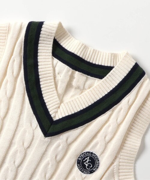 apres les cours（アプレレクール）の「【フォーマル対応】ラインニットベスト_マシンウォッシャブル（ベスト・キッズ・アイボリー・90/100/110/120/130）」の9枚目の写真