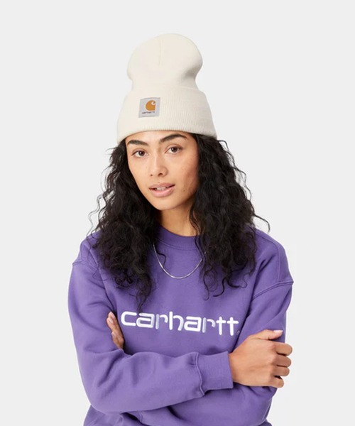 Carhartt（カーハート）の「Carhartt WIP/カーハート ダブリューアイピー ビーニー ACRYLIC WATCH HAT I020222（ニットキャップ/ビーニー・メンズ・ホワイト/ブラウン/レッド/ブラック・FREE）」の6枚目の写真