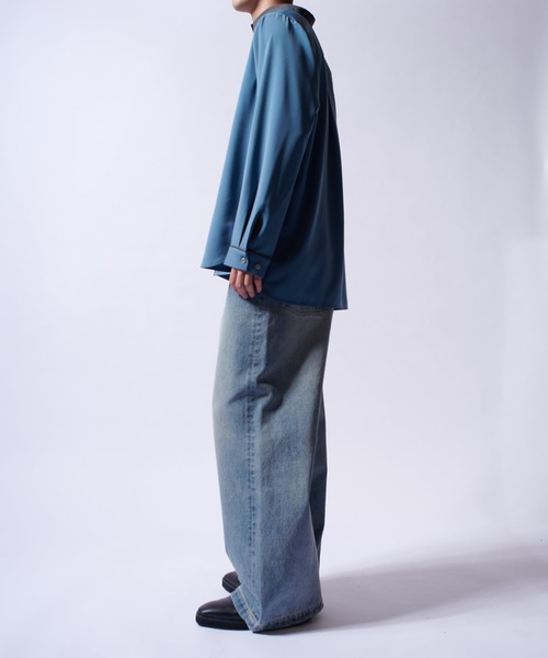 Lui's(ルイス)の「クレリックパイピングシャツ(シャツ/ブラウス・メンズ・ブラック/ホワイト/ブルー・M/S)」の20枚目の写真