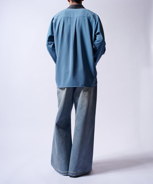 Lui's(ルイス)の「クレリックパイピングシャツ(シャツ/ブラウス・メンズ・ブラック/ホワイト/ブルー・M/S)」の21枚目の写真