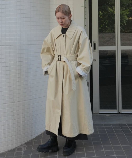 セール】BATTING LONG COAT（ステンカラーコート）｜MANOF