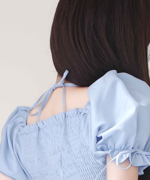 mily bilet(ミウィビレット)の「【mily bilet】必要なのは、ちょっとの変化。その日のカワイイは自分で決めるマルチWAYドッキングティアードワンピース(ワンピース・レディース・グレー/ブルー/アイボリー・X-LARGE/SMALL/MEDIUM/LARGE)」の22枚目の写真