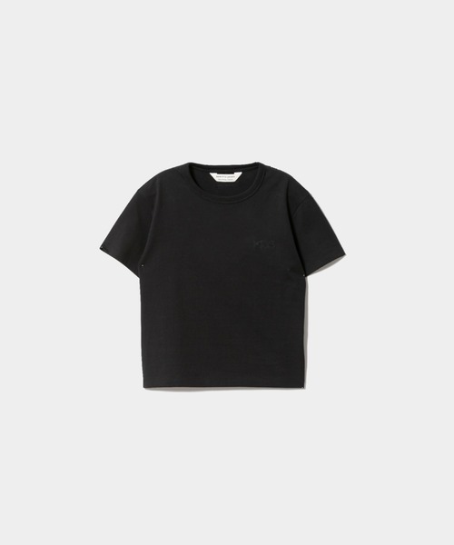 beautiful people（ビューティフルピープル）の「60/3 jersey kids    embroidery T-shirt（Tシャツ/カットソー・レディース・ブラック/オフホワイト・SMALL/XX-SMALL）」の2枚目の写真