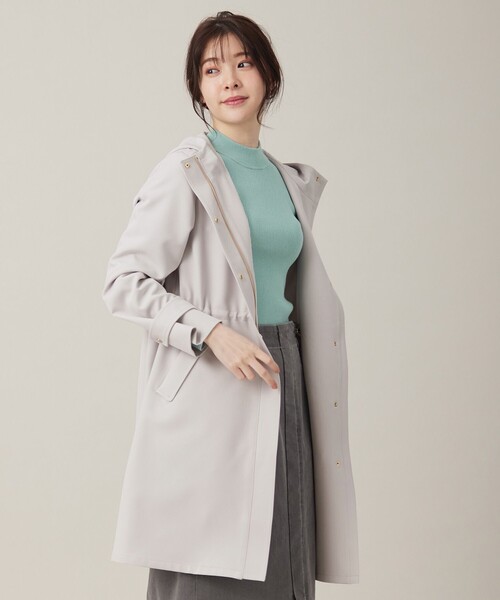 ANY SIS(エニィスィス)の「【撥水・UVカット・洗える】フーデットロング コート(その他アウター・レディース・ベージュ系/ライトグレー系/ネイビー系・4)」の2枚目の写真