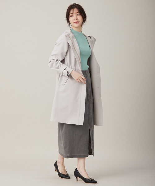 ANY SIS(エニィスィス)の「【撥水・UVカット・洗える】フーデットロング コート(その他アウター・レディース・ベージュ系/ライトグレー系/ネイビー系・4)」の9枚目の写真