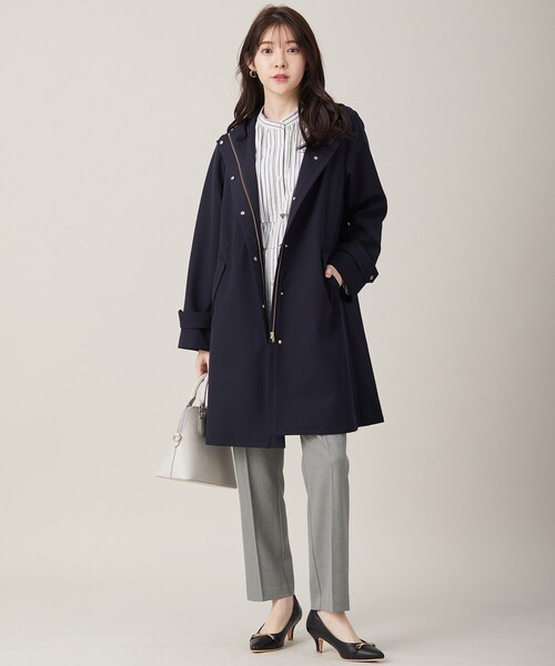 ANY SIS(エニィスィス)の「【撥水・UVカット・洗える】フーデットロング コート(その他アウター・レディース・ベージュ系/ライトグレー系/ネイビー系・4)」の14枚目の写真