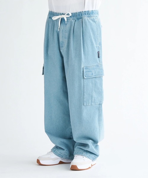 DC SHOES(ディーシーシューズ)の「25 SUPER WIDE CARGO/DCウエストゴムワイドカーゴパンツ(カーゴパンツ・メンズ・ブラック/ブラック系その他/ライトブルー・X-LARGE/LARGE/MEDIUM)」の12枚目の写真