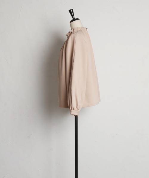 tocco closet(トッコ クローゼット)の「【ZOZO限定】ネックパールカルゼカットジョーゼット2WAYスリーブブラウス(シャツ/ブラウス・レディース・グレー/ブラック/ベージュ・M)」の6枚目の写真