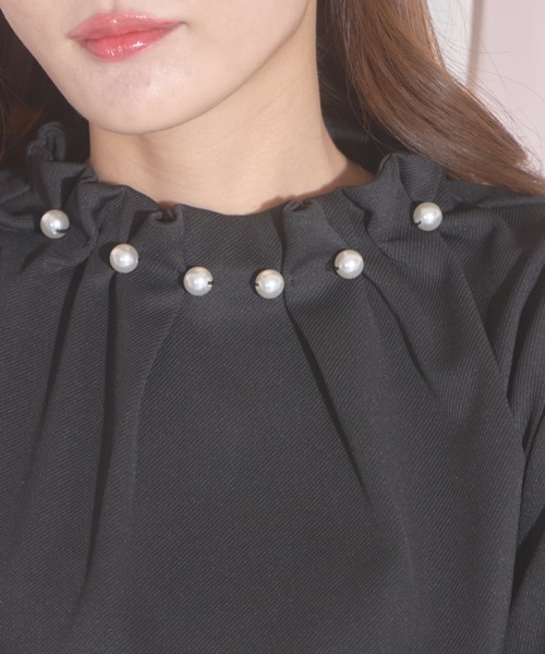 tocco closet(トッコ クローゼット)の「【ZOZO限定】ネックパールカルゼカットジョーゼット2WAYスリーブブラウス(シャツ/ブラウス・レディース・グレー/ブラック/ベージュ・M)」の21枚目の写真