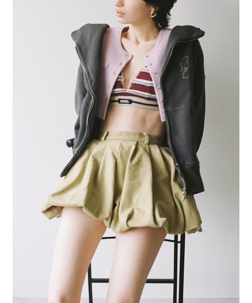 SNIDEL（スナイデル）の「【WEB限定カラーあり】ボリュームパーカー（パーカー・レディース・グレー/ダークグレー/ピンク/ホワイト・FREE）」の7枚目の写真