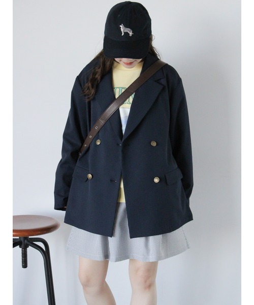 ehka sopo（エヘカソポ）の「テーラードジャケット（ノーカラージャケット・レディース・ベージュ/グレー/ネイビー・F）」の4枚目の写真