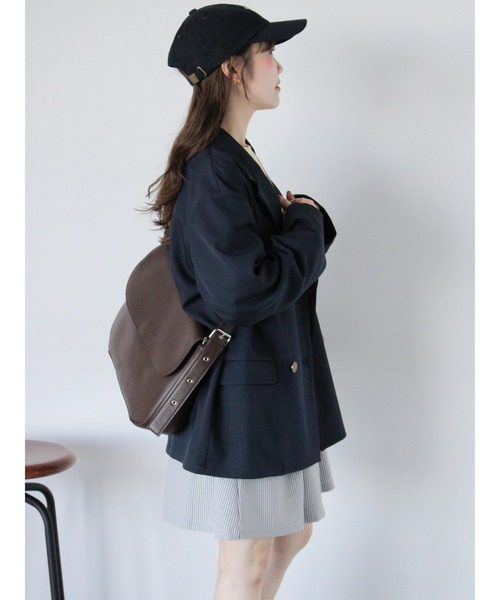 ehka sopo（エヘカソポ）の「テーラードジャケット（ノーカラージャケット・レディース・ベージュ/グレー/ネイビー・F）」の5枚目の写真