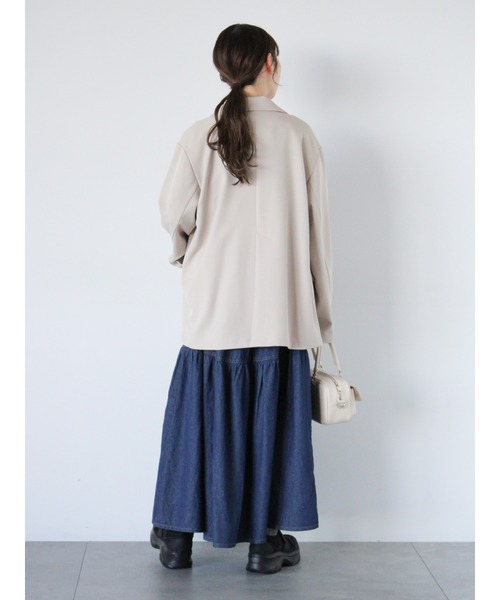 ehka sopo（エヘカソポ）の「テーラードジャケット（ノーカラージャケット・レディース・ベージュ/グレー/ネイビー・F）」の16枚目の写真