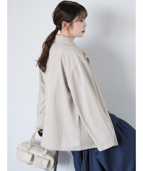 ehka sopo（エヘカソポ）の「テーラードジャケット（ノーカラージャケット・レディース・ベージュ/グレー/ネイビー・F）」の10枚目の写真