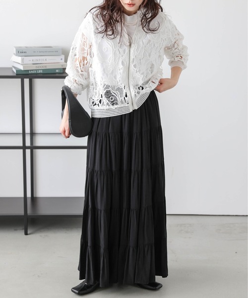 【完売品】LEPSIM レースブルゾン　モカーキ セール】レースブルゾン（ブルゾン）｜AMELY（エミリー）の