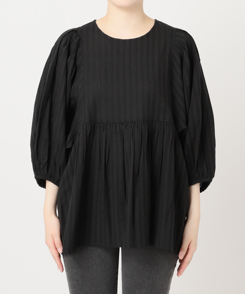 JOURNAL STANDARD relume(ジャーナルスタンダード レリューム)の「《追加》ドビーパフスリーブブラウス(シャツ/ブラウス・レディース・ブラック/ホワイト・FREE)」の16枚目の写真