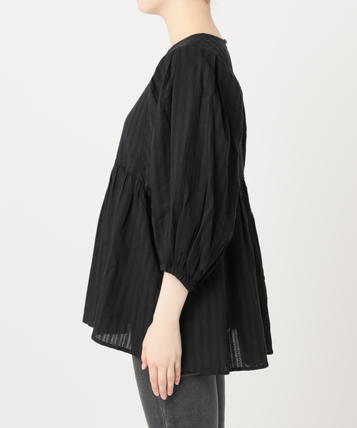 JOURNAL STANDARD relume(ジャーナルスタンダード レリューム)の「《追加》ドビーパフスリーブブラウス(シャツ/ブラウス・レディース・ブラック/ホワイト・FREE)」の17枚目の写真