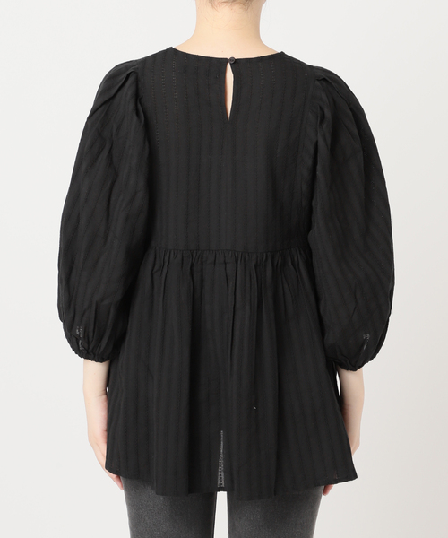 JOURNAL STANDARD relume(ジャーナルスタンダード レリューム)の「《追加》ドビーパフスリーブブラウス(シャツ/ブラウス・レディース・ブラック/ホワイト・FREE)」の18枚目の写真