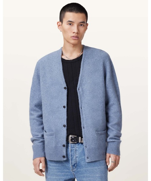 ALLSAINTS(オールセインツ)の「RENN WOOL BLEND CARDIGAN | RENN ウール ブレンド カーディガン(カーディガン/ボレロ・メンズ・ブルー系その他・XS/S/M/L/XL)」の1枚目の写真