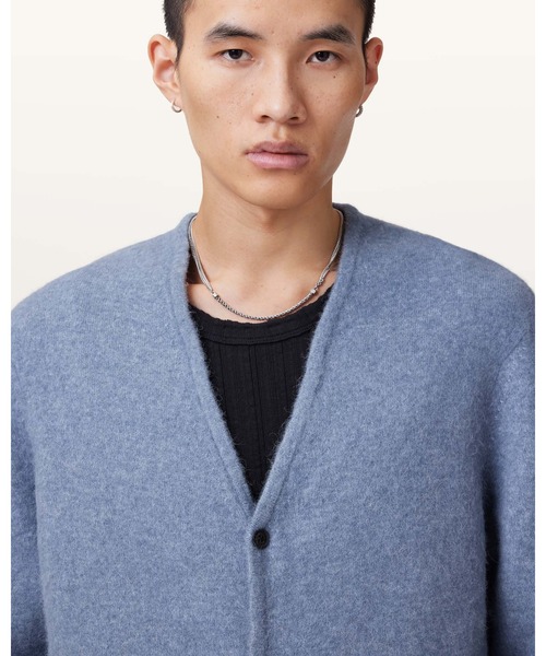 ALLSAINTS(オールセインツ)の「RENN WOOL BLEND CARDIGAN | RENN ウール ブレンド カーディガン(カーディガン/ボレロ・メンズ・ブルー系その他・XS/S/M/L/XL)」の4枚目の写真